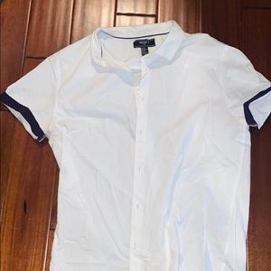 White forever 21 shirtsleeve button up!